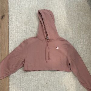 Champion Dusty Pink Cropped Hoodie